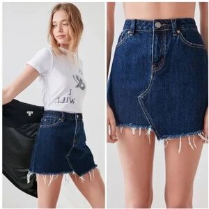 Urban Outfitters BDG Asymmetrical Blue Denim Skirt Size XL EUC